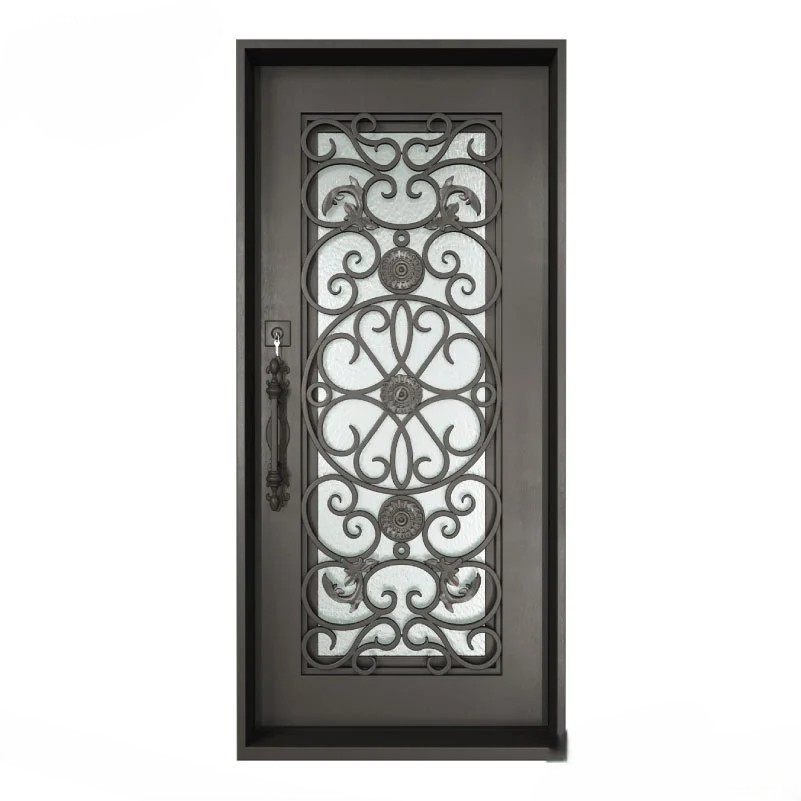 Decorative Single Entry Steel Door | MT-SD-0036