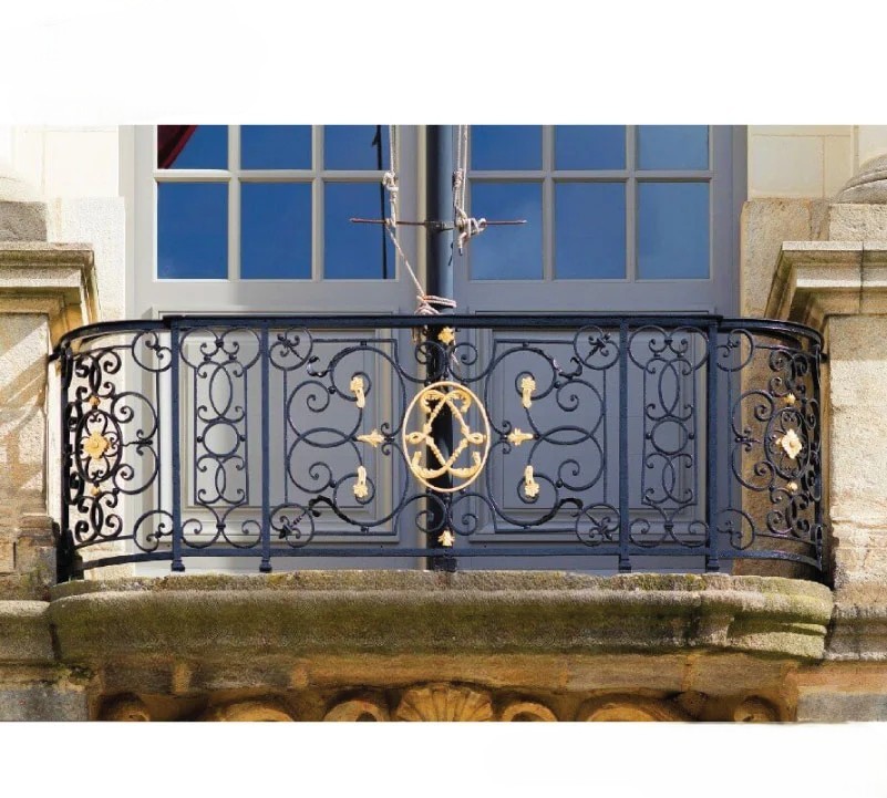 Elegant Cast Iron Balcony Railing for Homes | MT-HD-0196