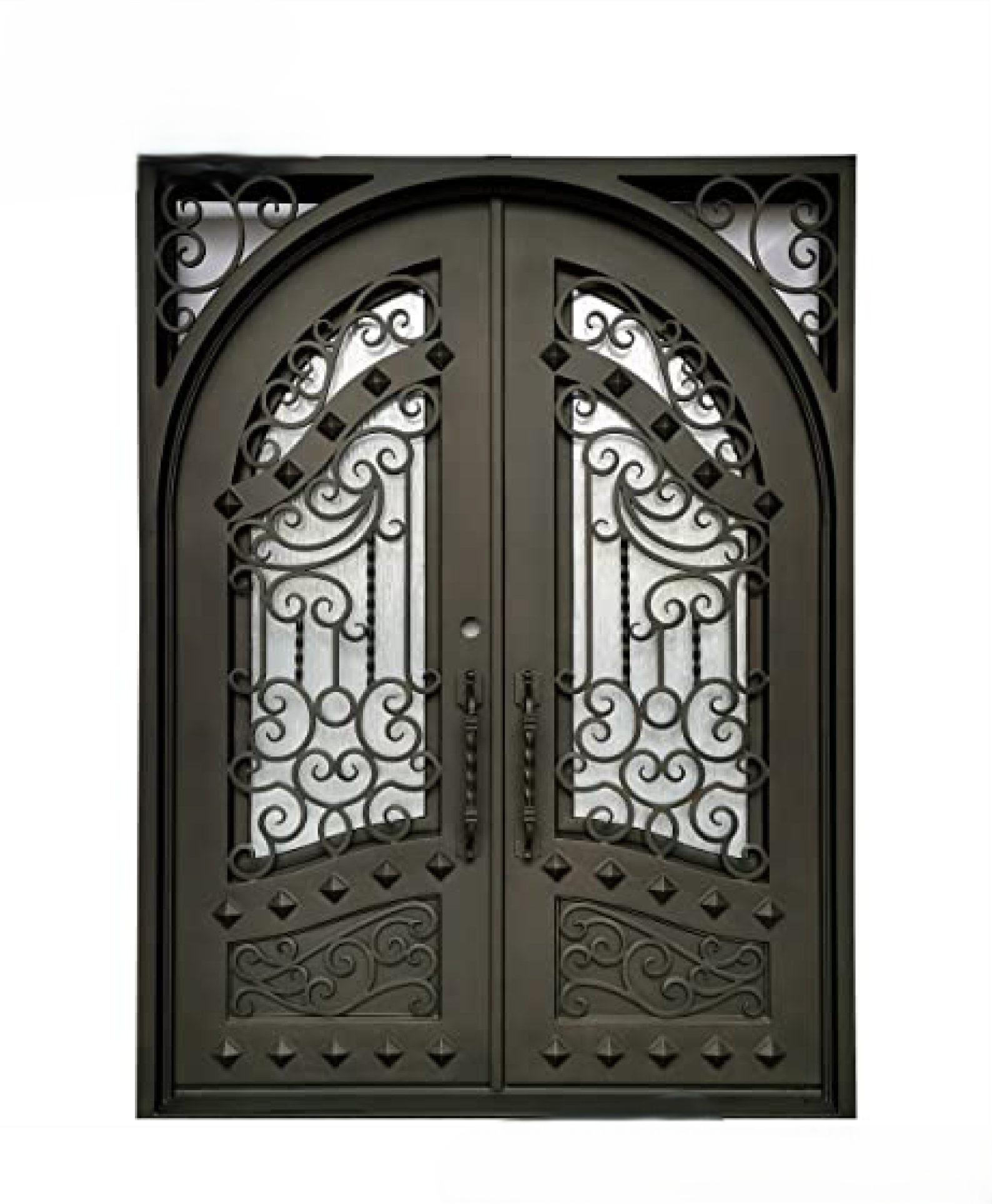 Outdoor Decorative Wrought Steel Iron Doors | MT-SD-0086